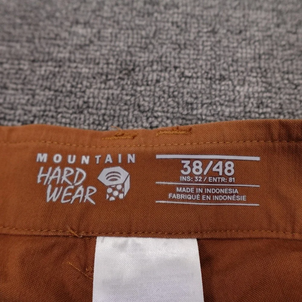 Mountain Hardwear Pants Mens 38x32 Brown AP Pant Hiking Stretch Zip Pocket